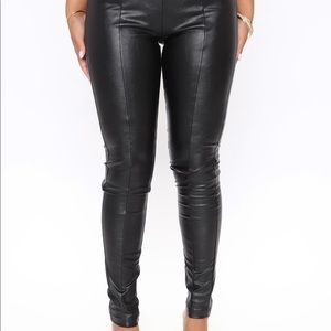 Black Faux Leather Leggings 😍